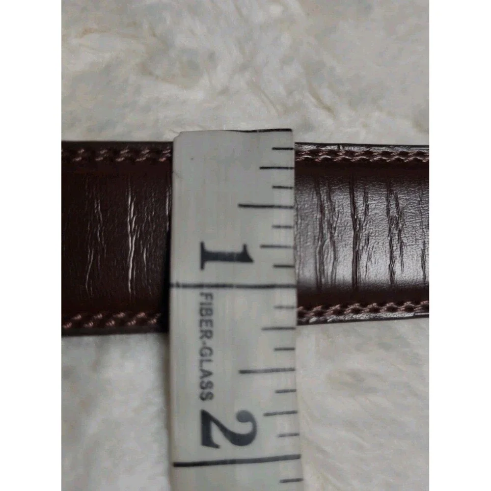LINXX Mio Marino brown leather ratchet belt, mens size 38-40 adjustable length